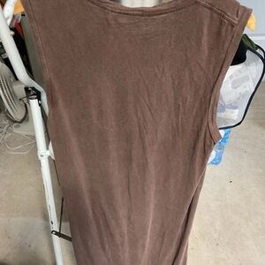 Jungmaven Brown Hermosa Dress Long Maxi Hemp Cotton Sleeveless Medium